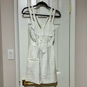 NWT BCBGeneration 8 Cream Double Strap Mini Dress